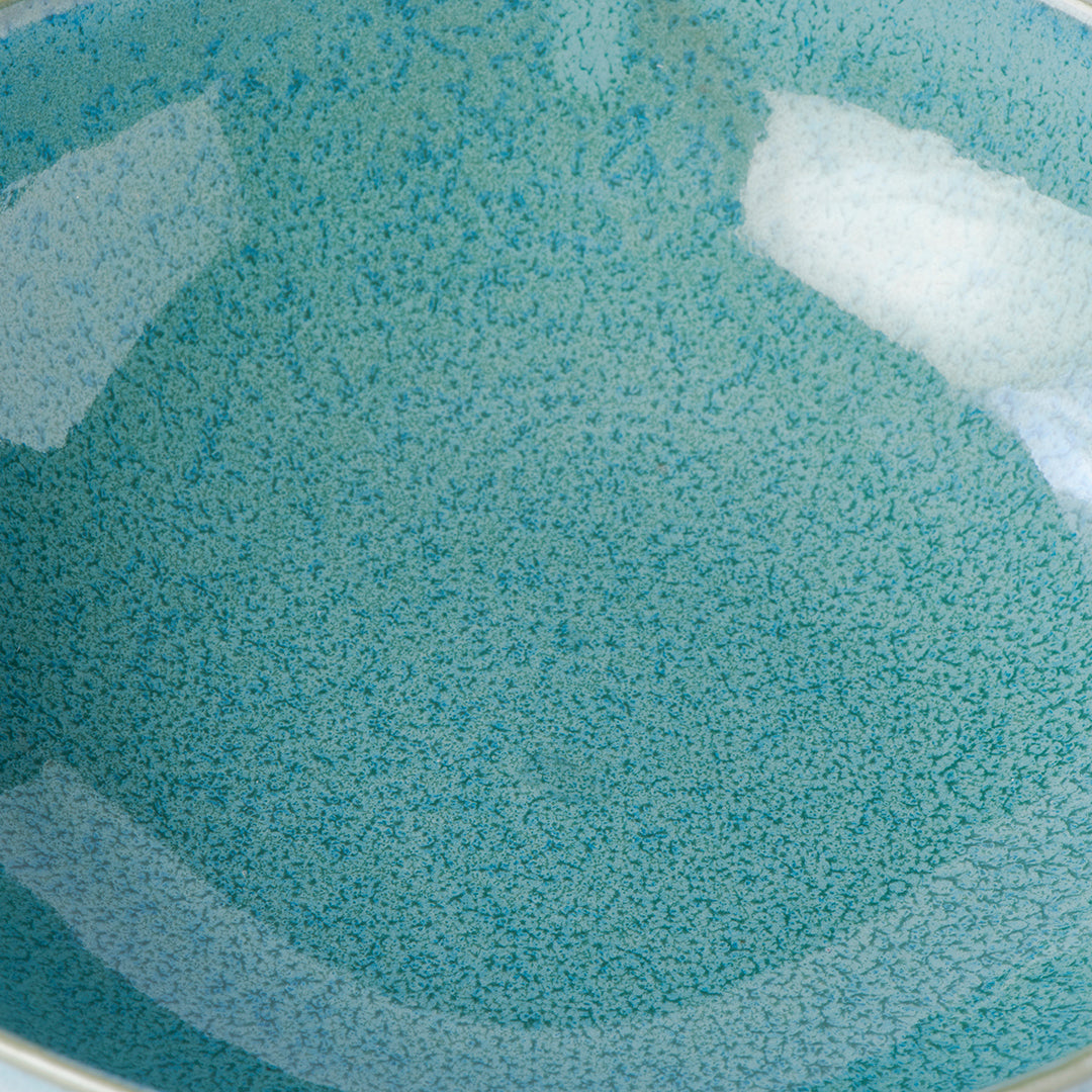 Bowl Oval 16.5cm Peacock Glaze
