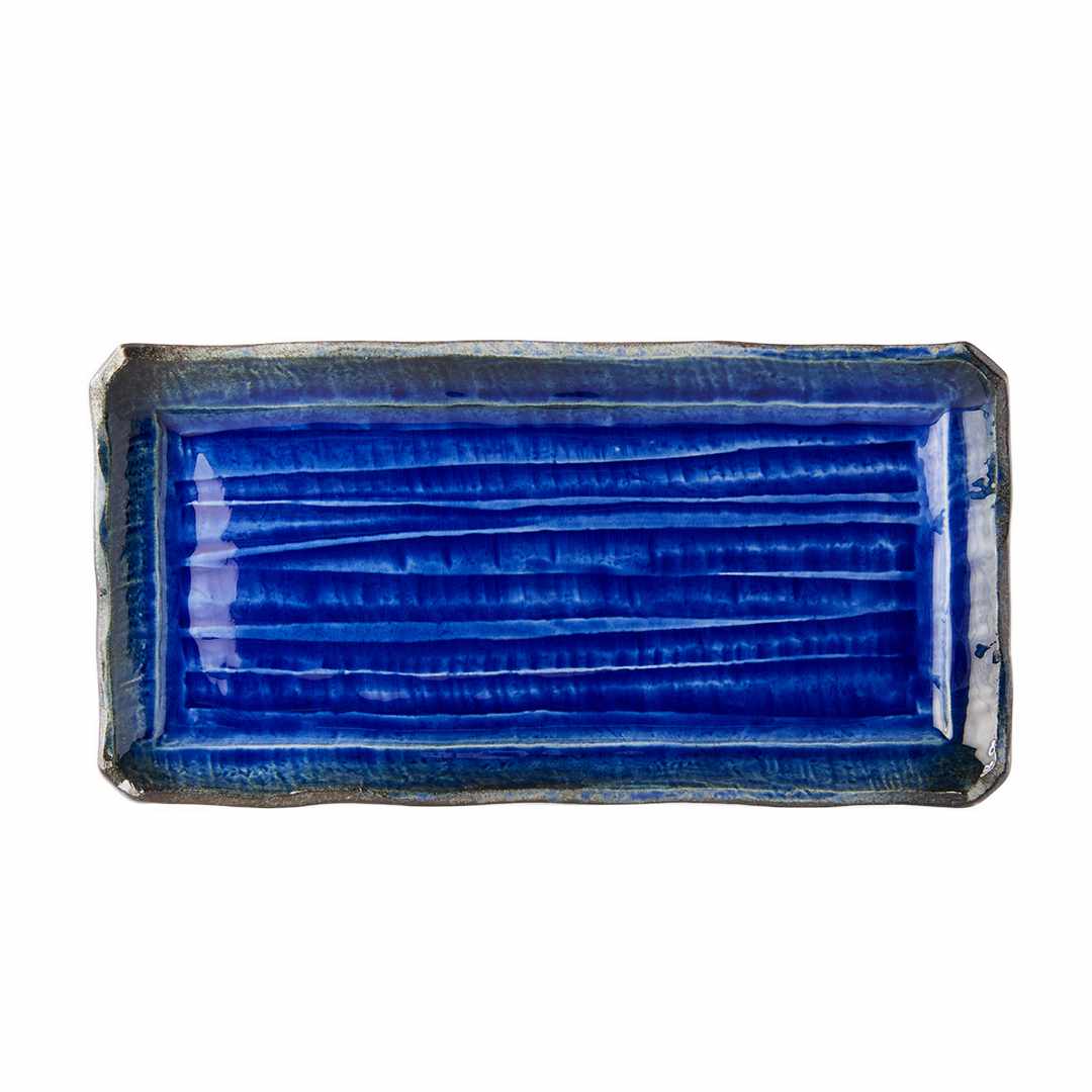 Platter Rectangular 43cm Cobalt Blue Glaze