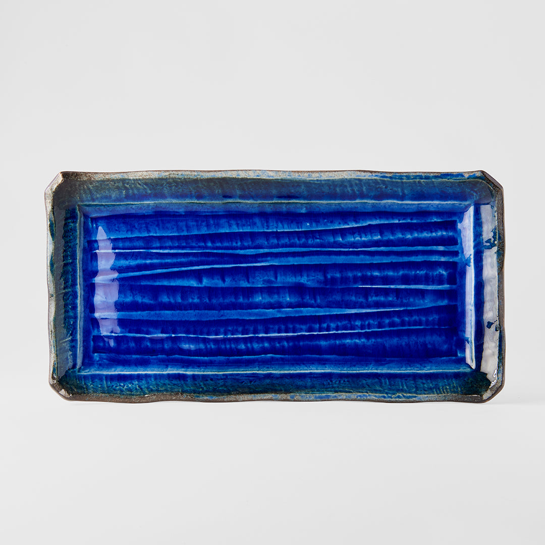Platter Rectangular 43cm Cobalt Blue Glaze