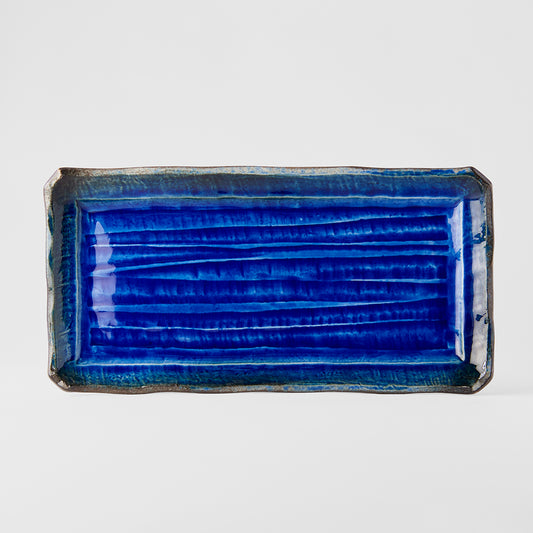 Platter Rectangular 43cm Cobalt Blue Glaze