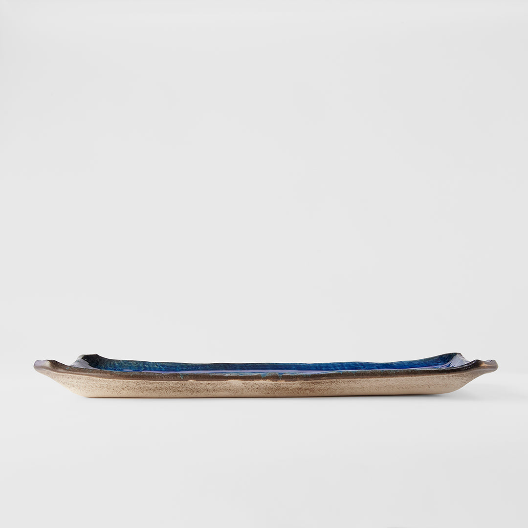 Platter Rectangular 43cm Cobalt Blue Glaze