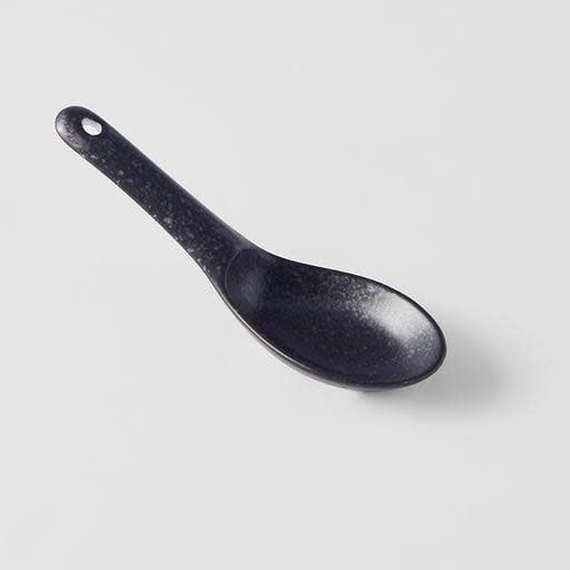 Spoon Small 15cm Matt Black Glaze - Made In Japan | Japanese Tableware
