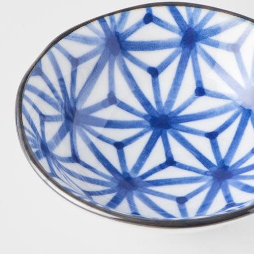 Sauce Dish 11cm Indigo Ikat Starburst Design