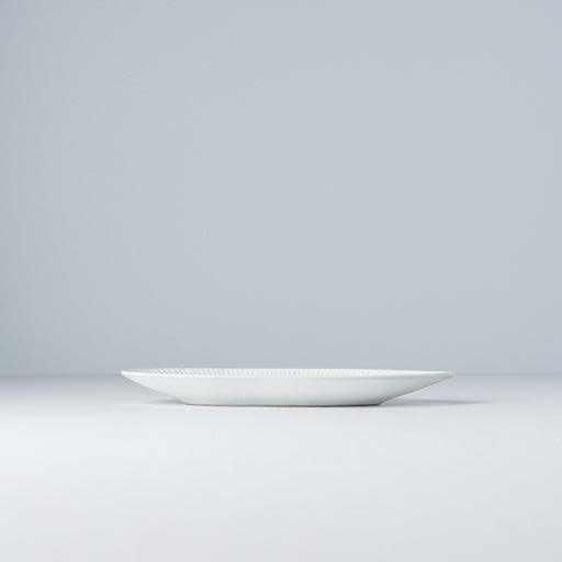 Medium Oval Plate 21.5cm Snow Leaf Glaze