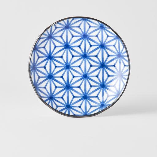 Tapas Plate 16.5 cm Indigo Ikat Starburst