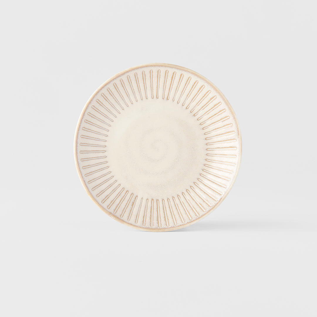 Ridged Alabaster Saucer 14 cm, 100 ml
