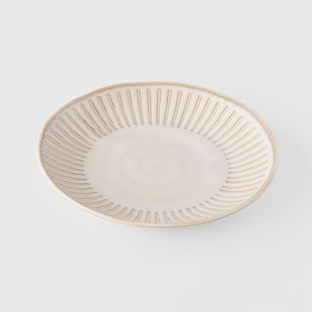 Ridged Alabaster Saucer 14 cm, 100 ml