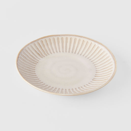 Saucer 14cm Ridged Alabaster Glaze