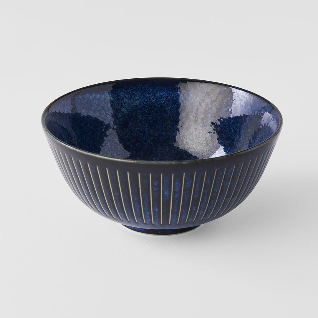 Ridged Indigo Bowl 16 cm, 550 ml