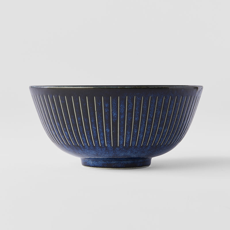 Ridged Indigo Bowl 16 cm, 550 ml