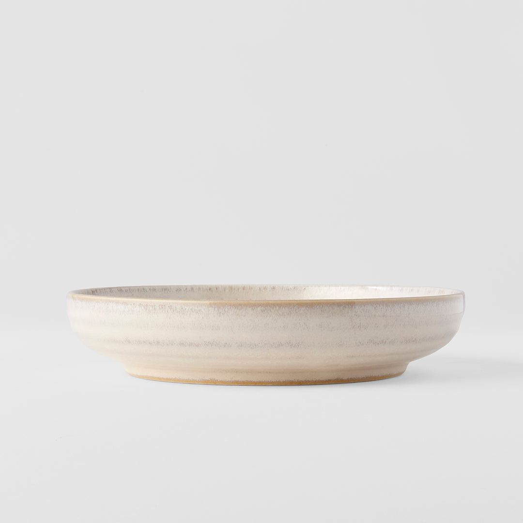 Plate High Rim 20.5cm Ridged Alabaster Glaze