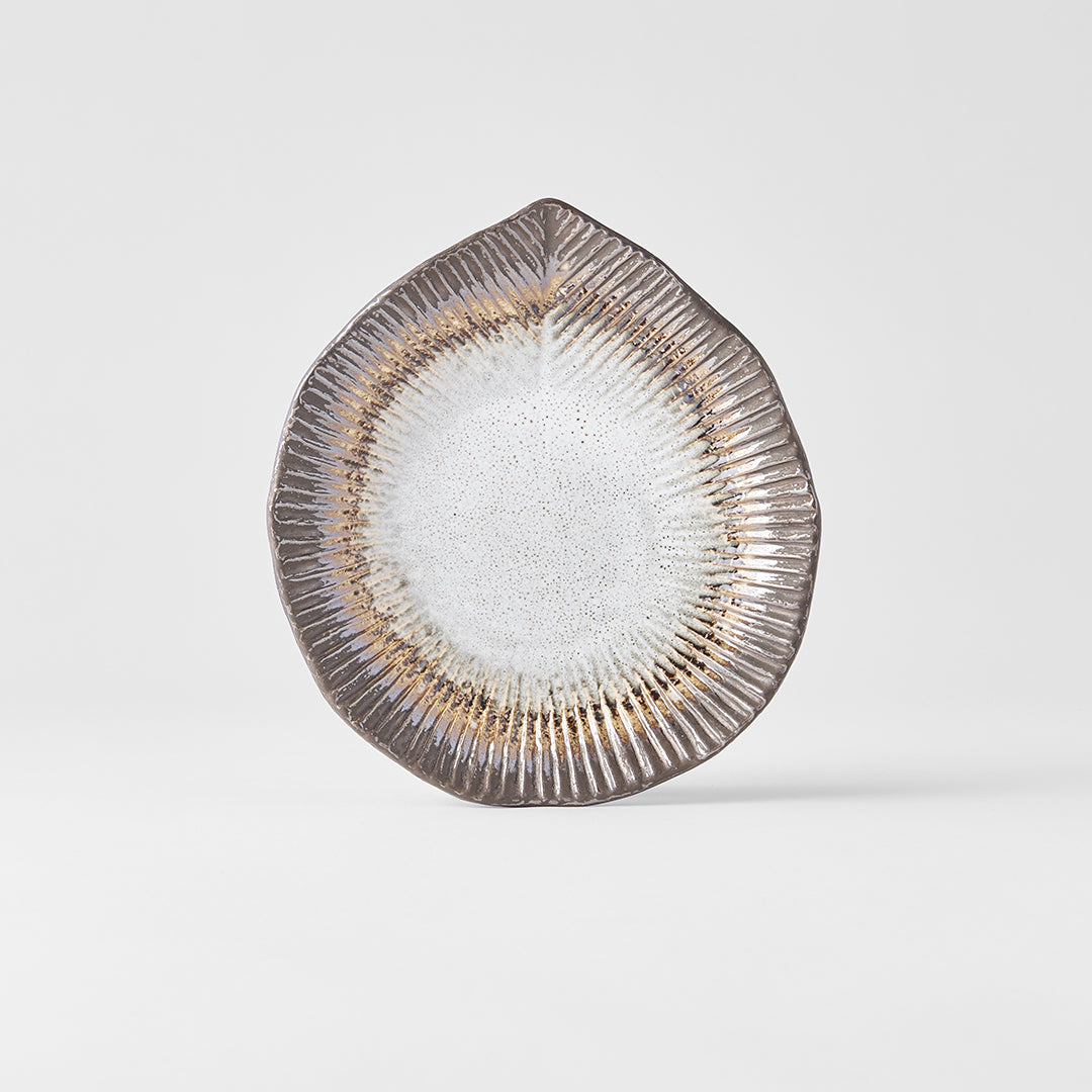 Side Plate Irregular 15.5cm Akane Grey Glaze