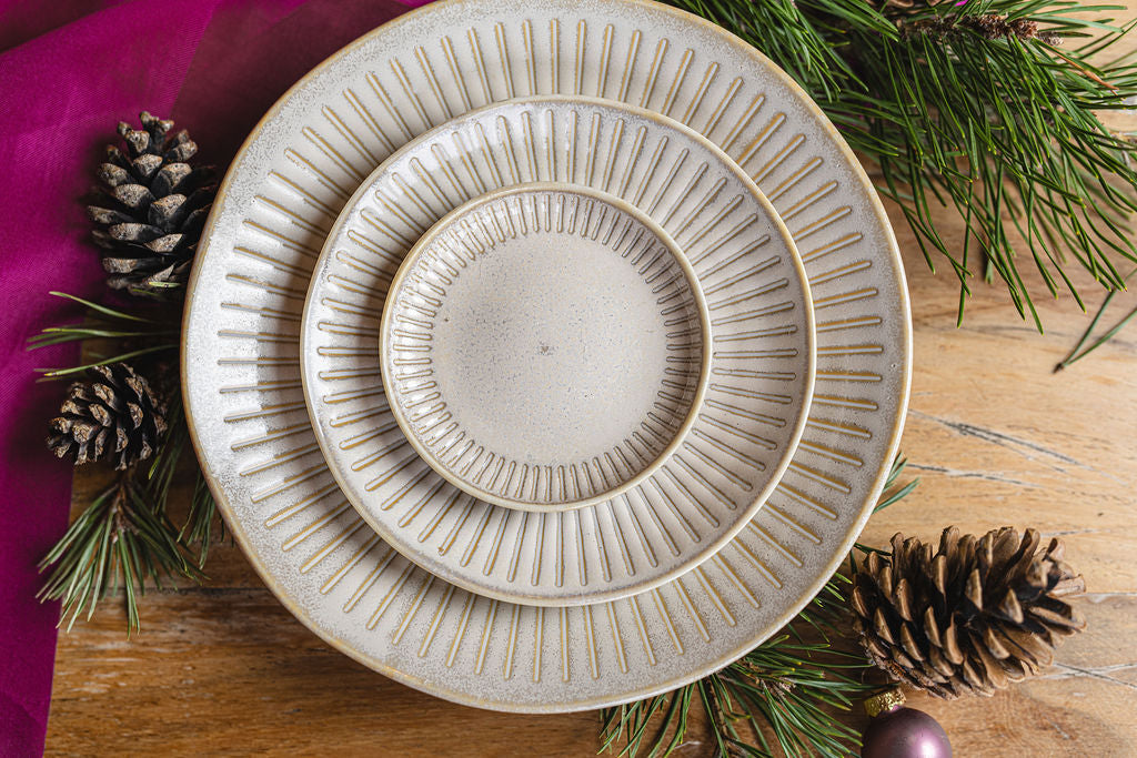 Udon Bowl 18cm Ridged Alabaster Glaze