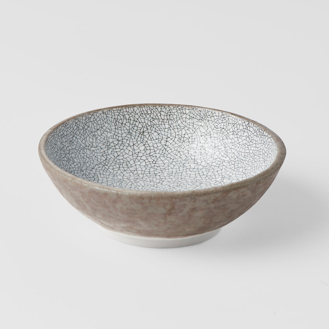 Bowl 13cm Crazed Grey Glaze