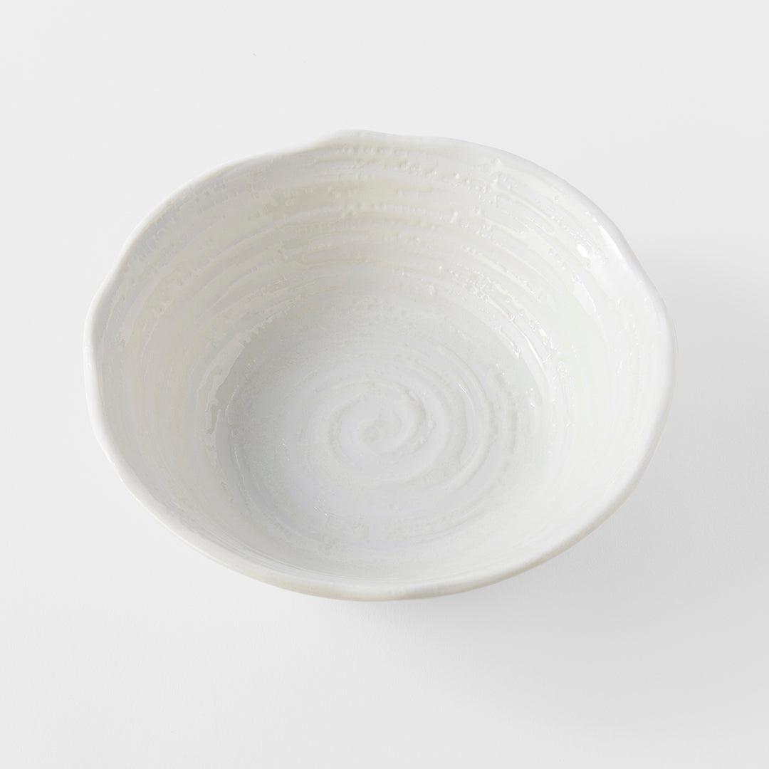 Bowl 15.5cm White Spiral
