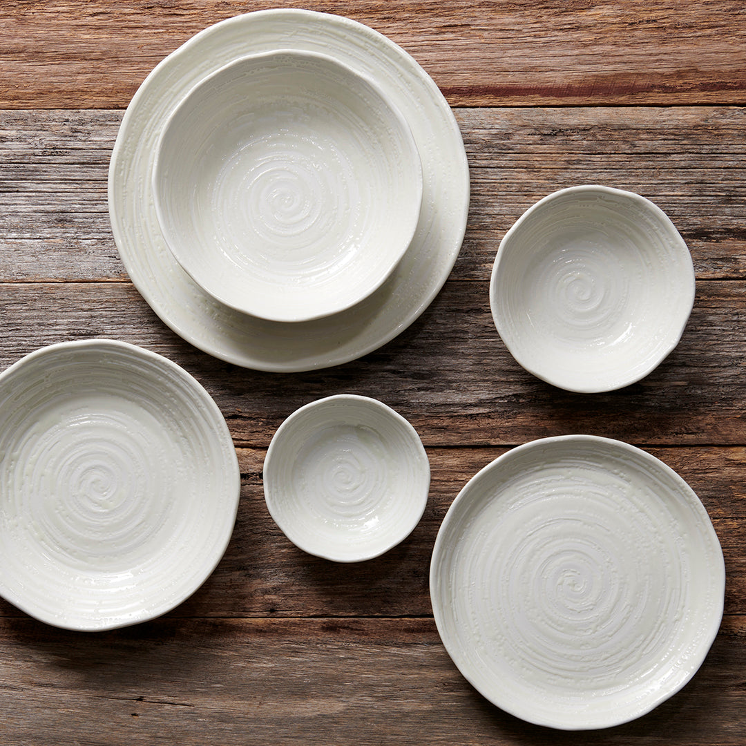 Bowl 15.5cm White Spiral