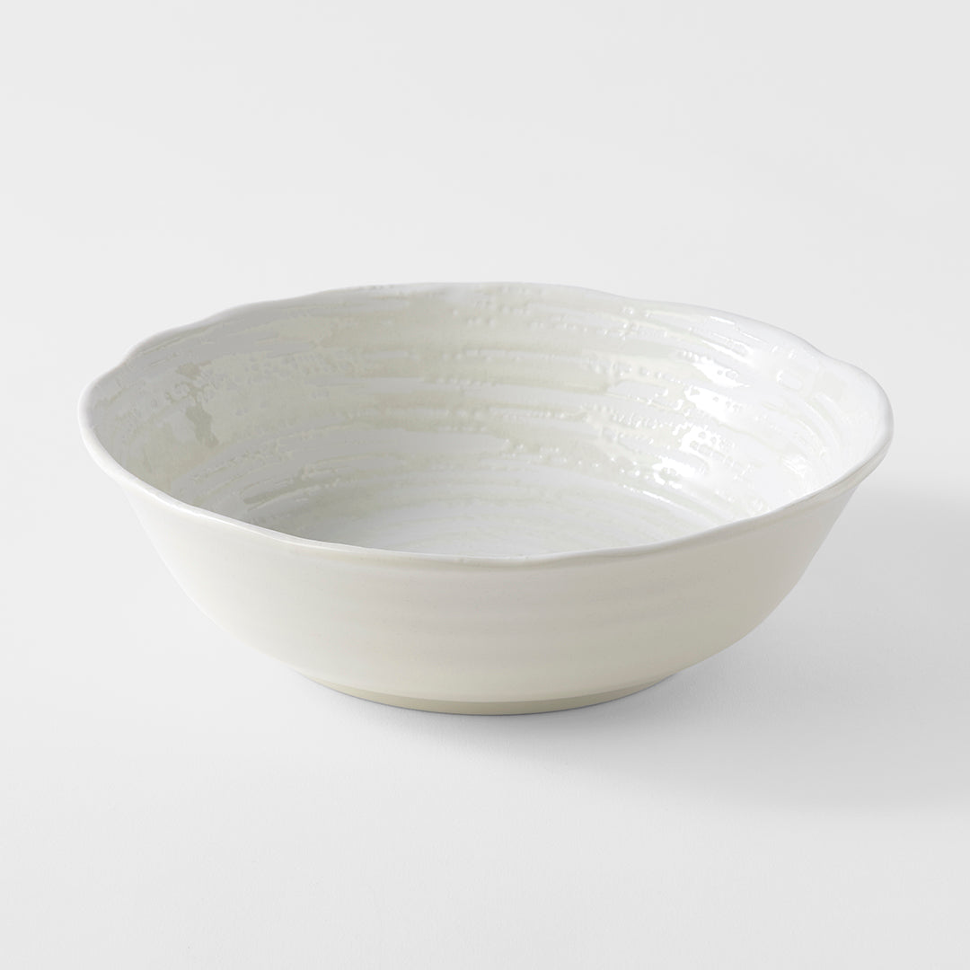 Bowl 21.5cm White Spiral