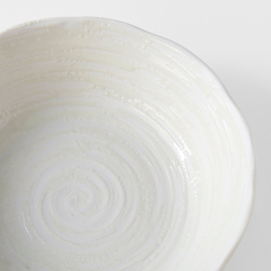 Bowl 21.5cm White Spiral