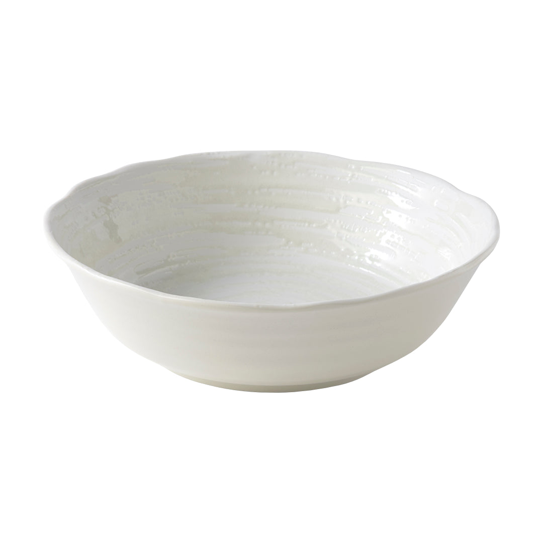 Bowl 21.5cm White Spiral