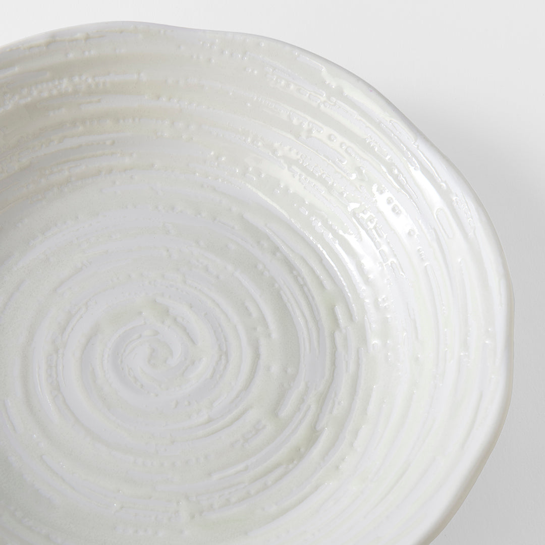 Bowl 23.5cm White Spiral