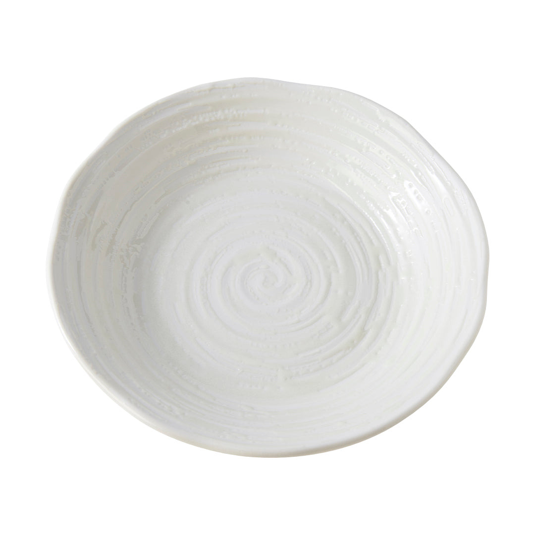 Bowl 23.5cm White Spiral