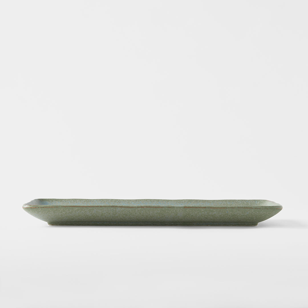Plate Rectangular 29.5cm Green Fade