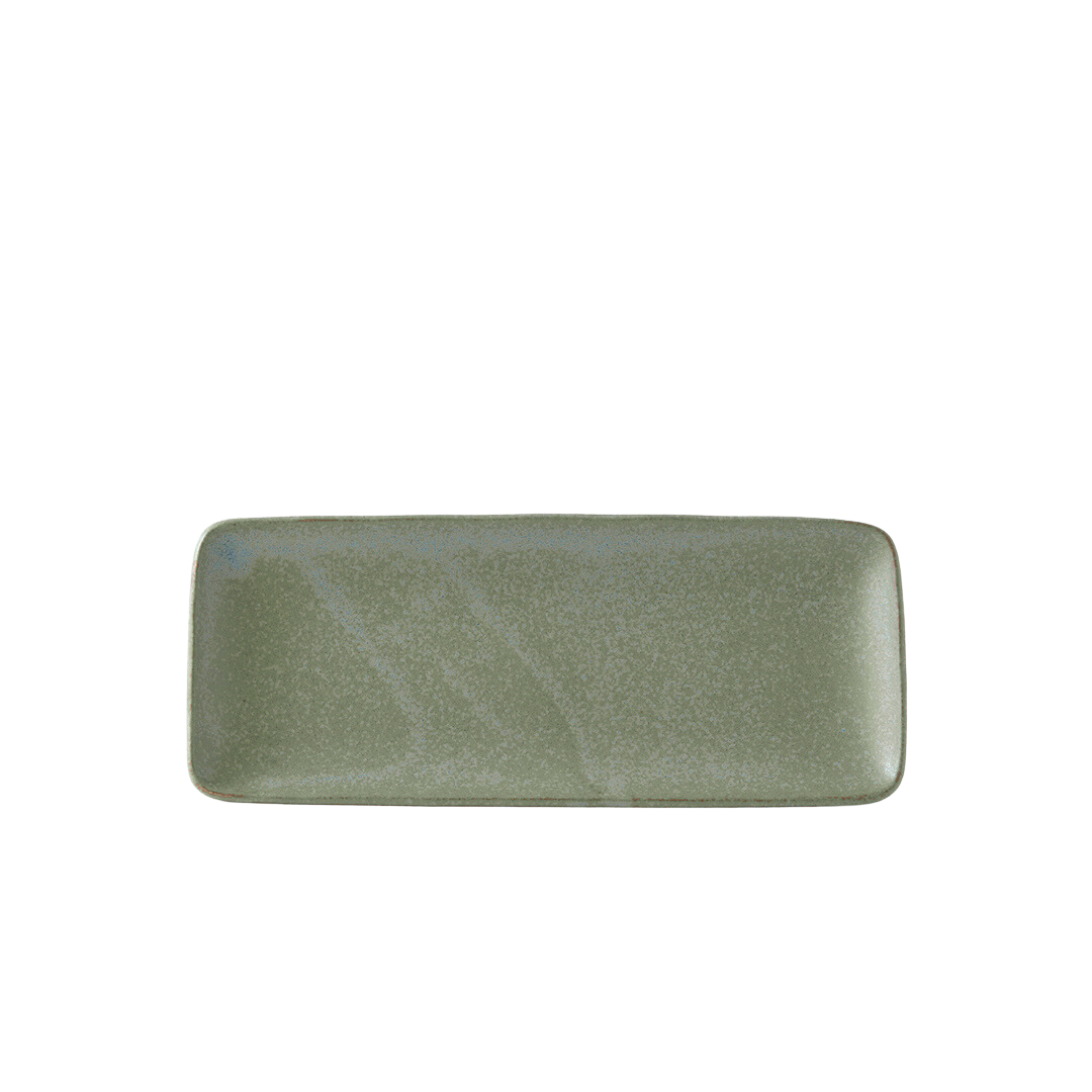 Plate Rectangular 29.5cm Green Fade