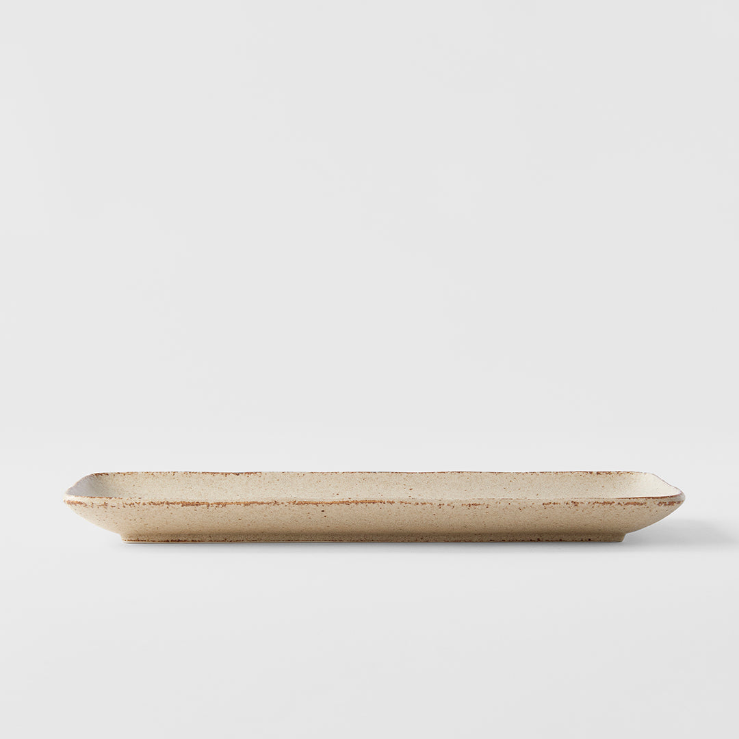Sashimi Plate 29.5 x 12cm Sand Fade Glaze