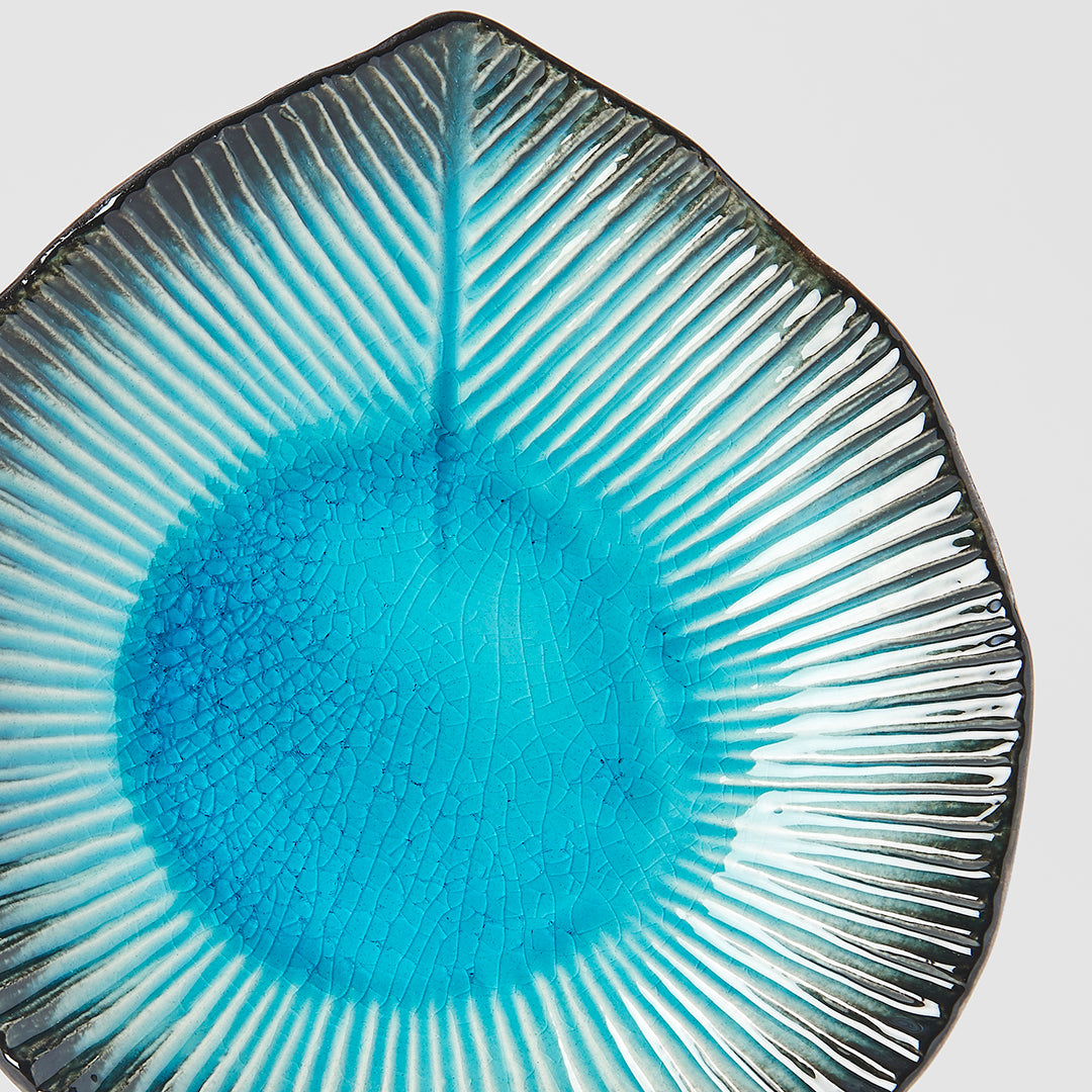 Side Plate Irregular 15.5cm Sky Blue Glaze