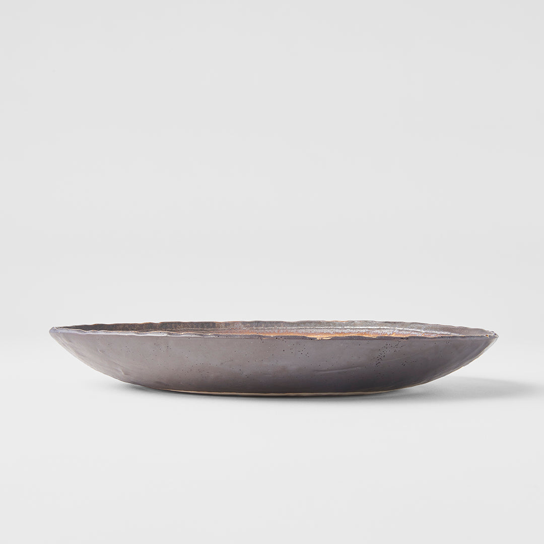 Oval Plate 24cm Akane Grey Glaze