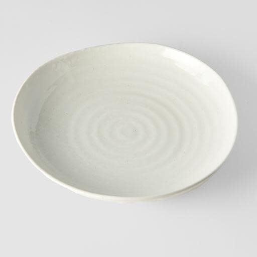 Dinner Plate Organic Shape 23cm Soft White Glaze