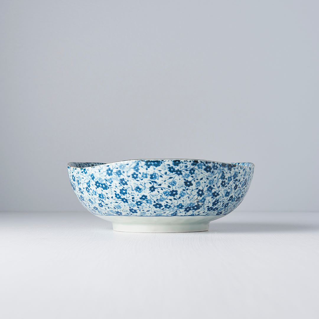 Bowl Organic Shape 20cm Blue Daisy Design