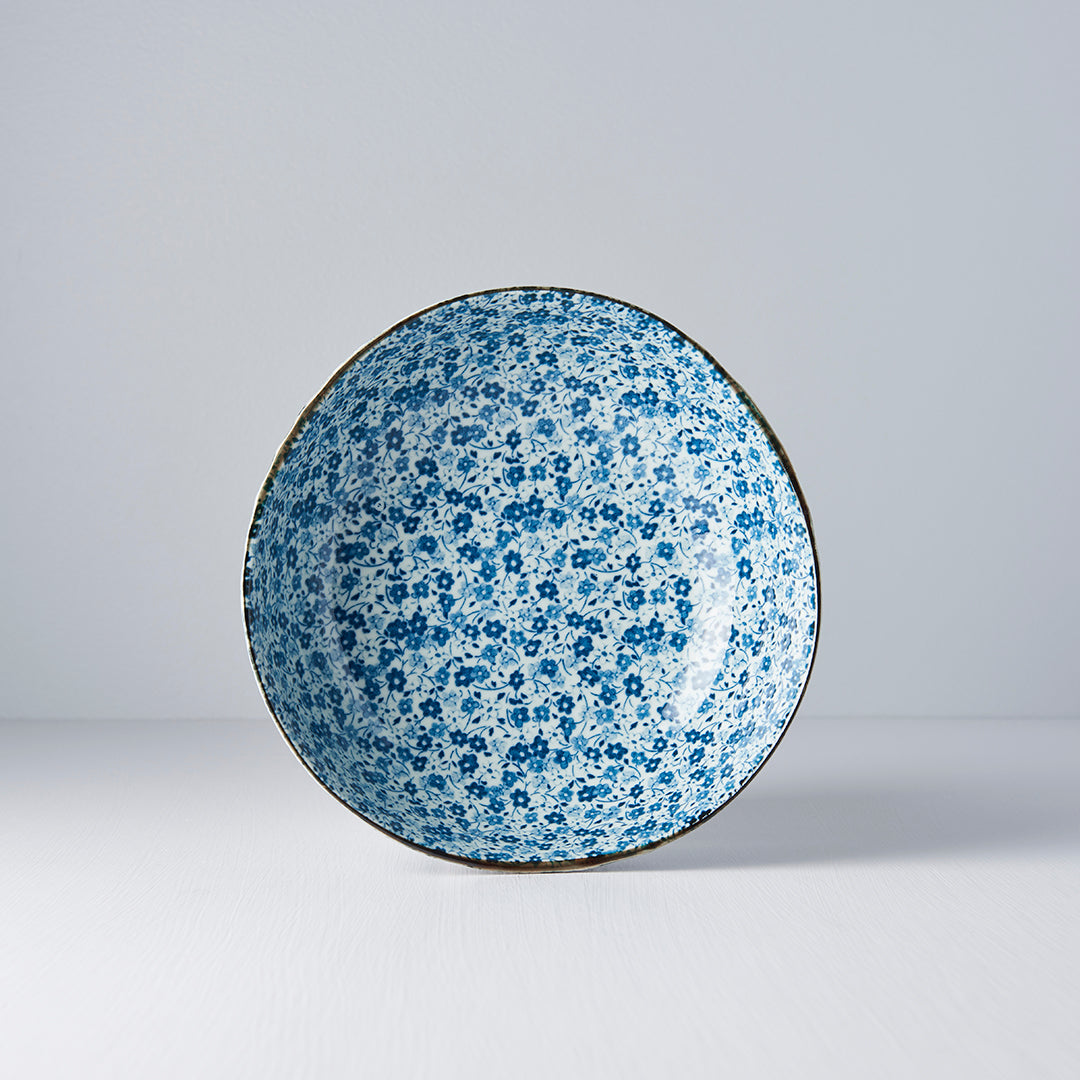 Bowl Organic Shape 20cm Blue Daisy Design
