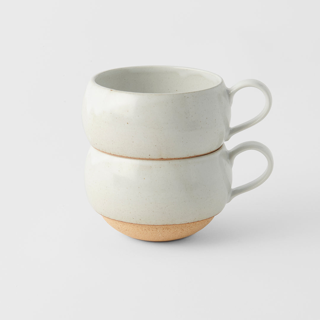 Sphere Mug with Handle 300ml White Glaze