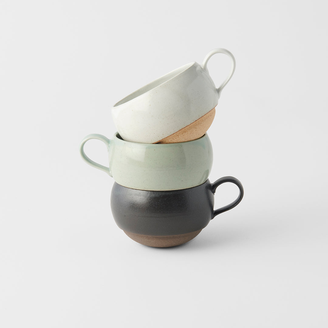 Sphere Mug with Handle 300ml White Glaze