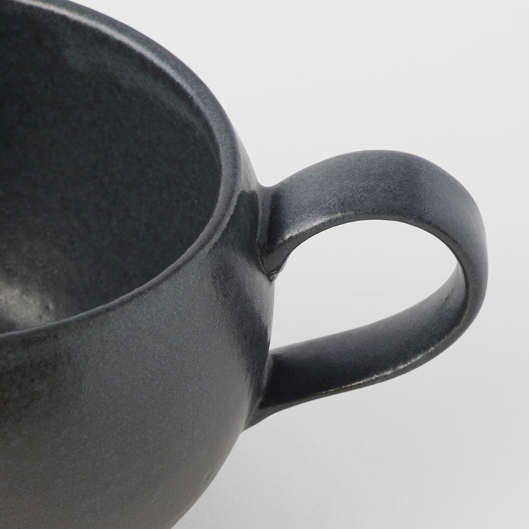 Sphere Mug with Handle 300ml Black Glaze