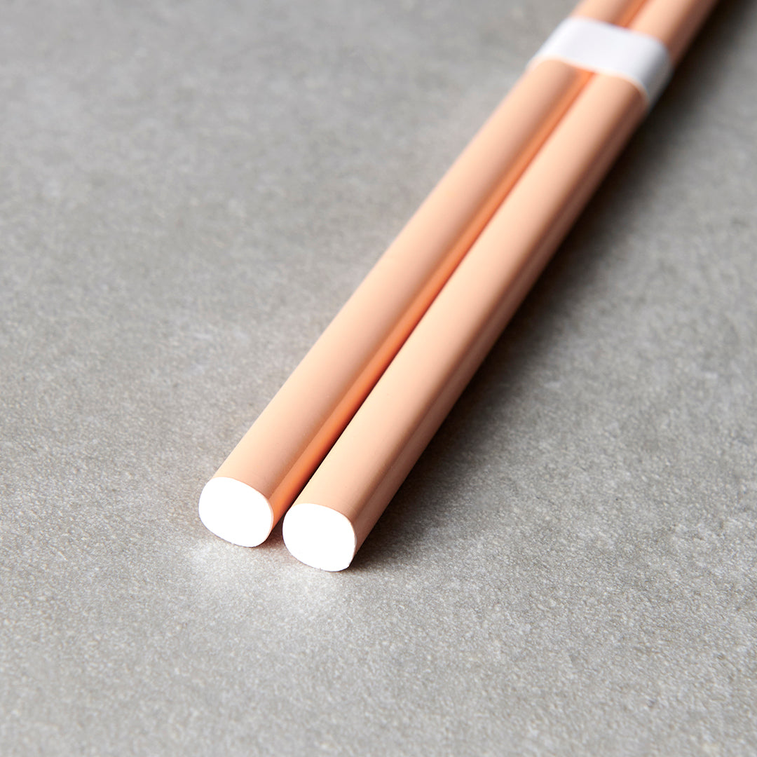 Chopsticks Lacquered Apricot & White