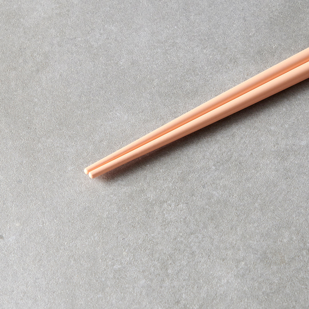 Chopsticks Lacquered Apricot & White