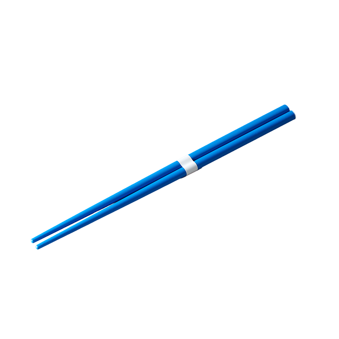 Chopsticks, Lacquered, Royal Blue & White Design