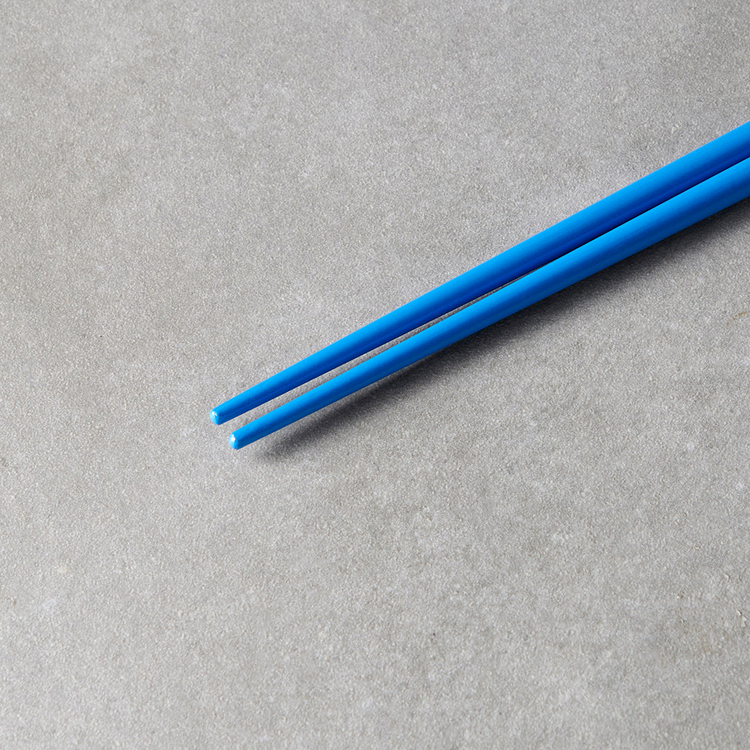 Chopsticks, Lacquered, Royal Blue & White Design