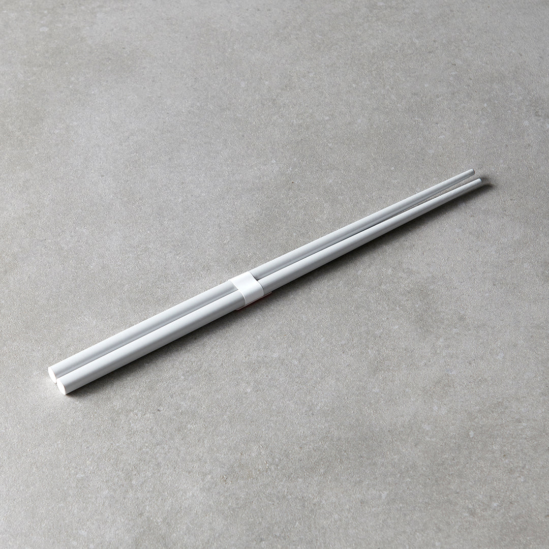Chopsticks, Lacquered, Grey & White Design