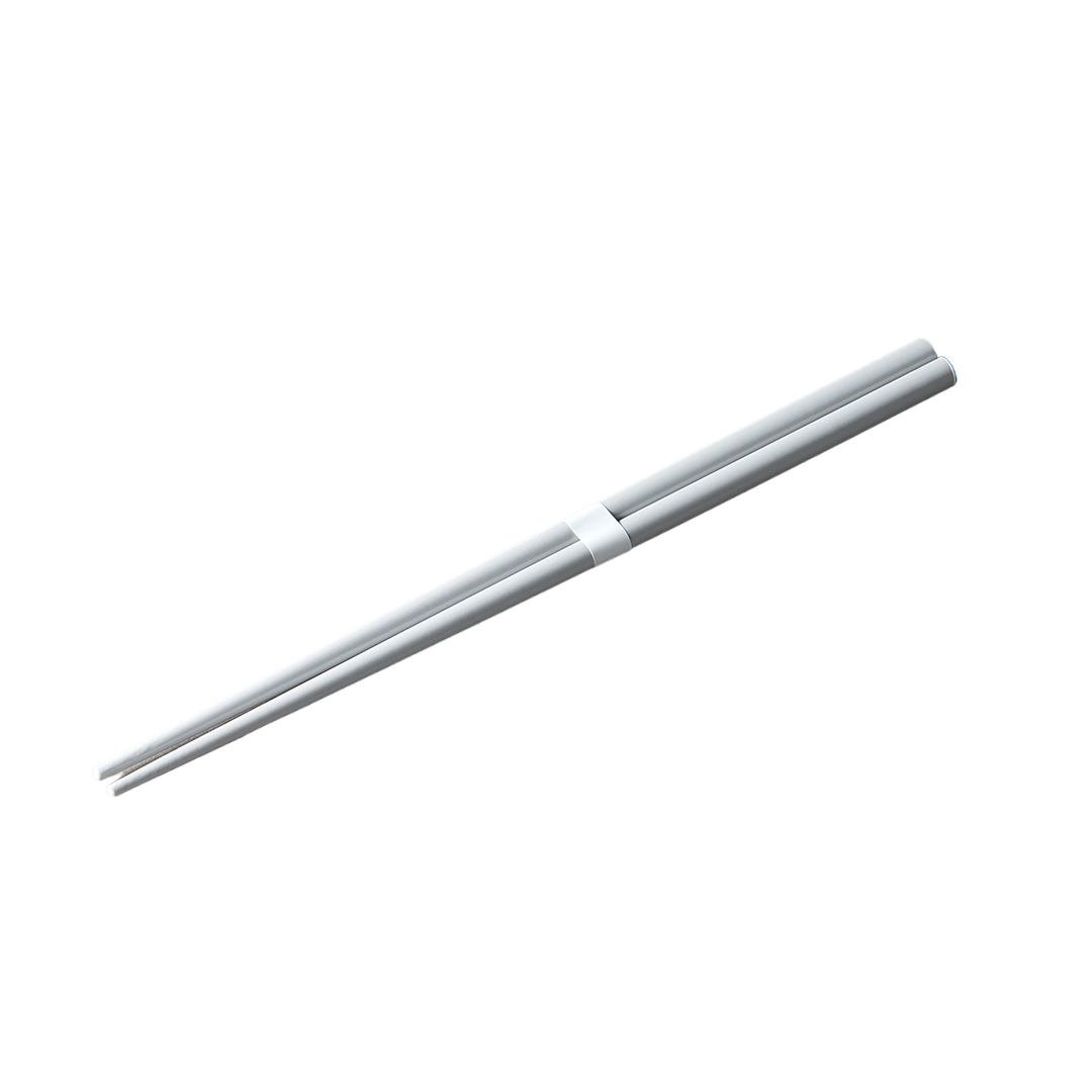 Chopsticks, Lacquered, Grey & White Design