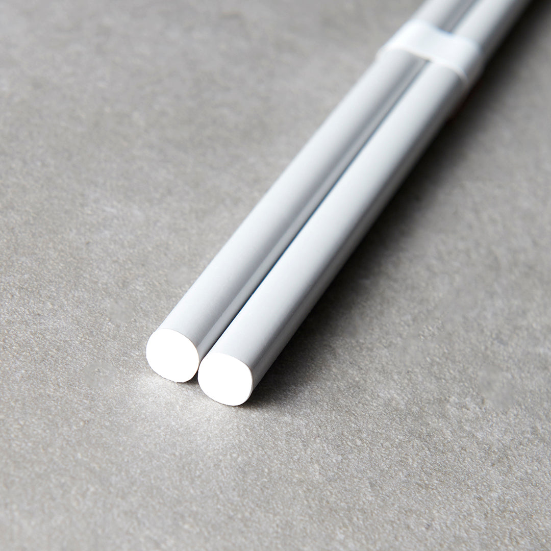 Chopsticks, Lacquered, Grey & White Design