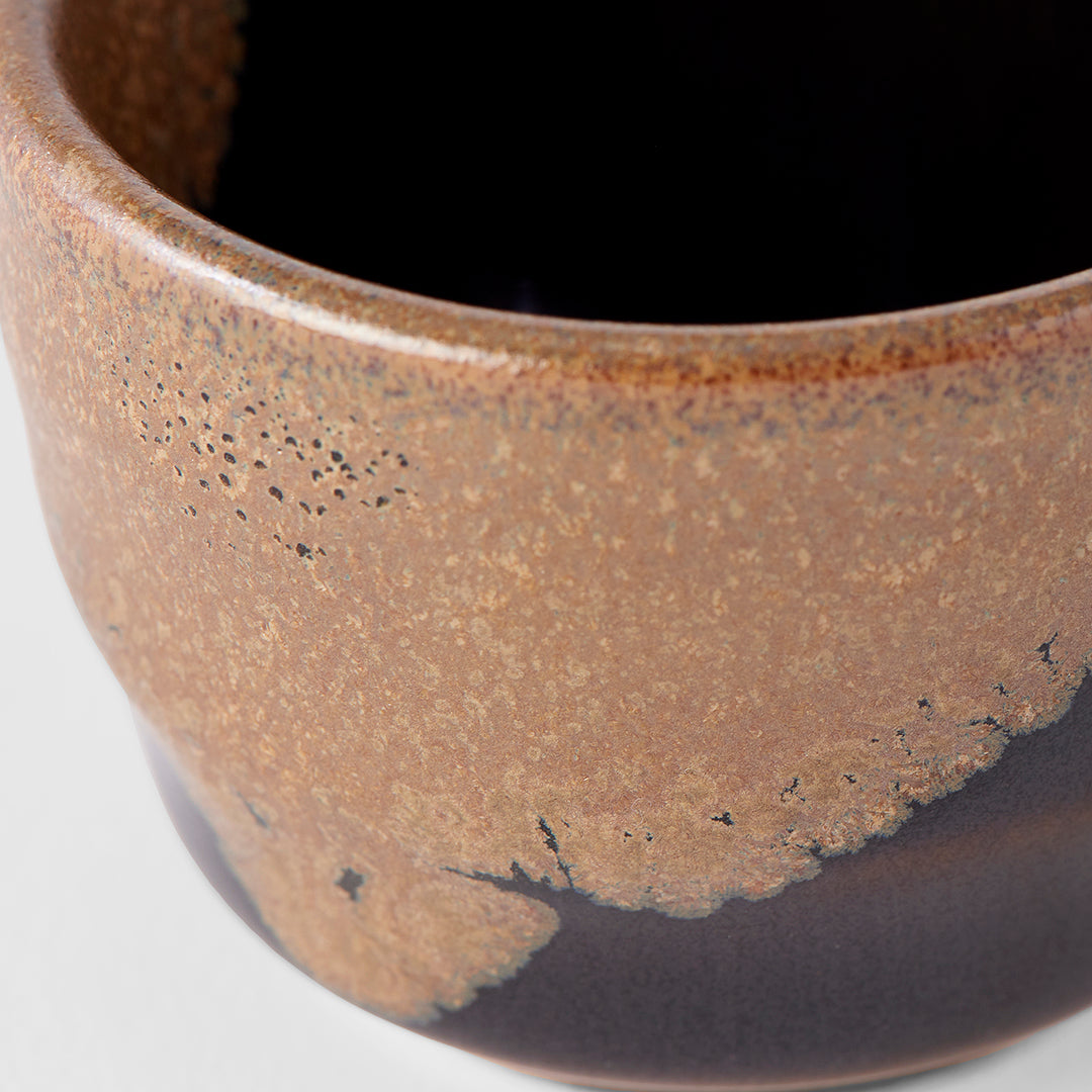 Sake Cup 30ml Brown Black Glaze