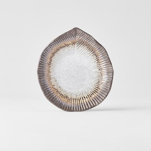 Side Plate Irregular 15.5cm Akane Grey Glaze