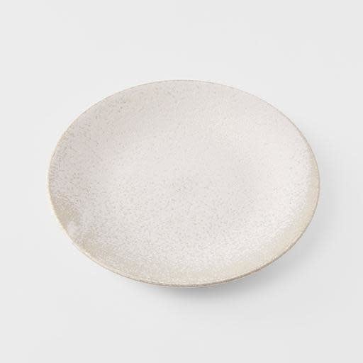 28cm ceramic dinner plate white fade glaze 45 degree angle plate