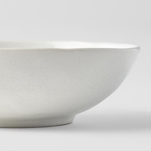 Bowl Oval 16.5cm Parchment White Glaze