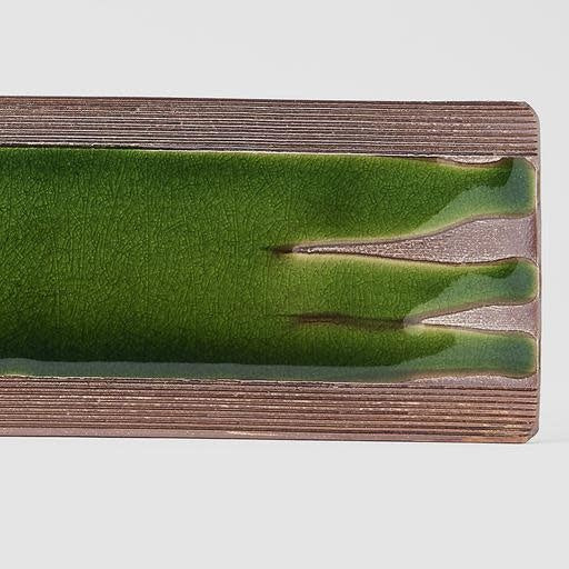 Platter Rectangular52cm Earth Bright Green Glaze