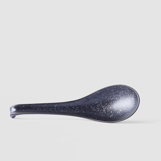 Spoon Ramen 17.5cm Matt Black Glaze - Made In Japan | Japanese Tableware