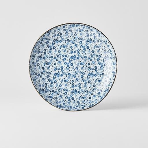 Dinner Plate 23cm Blue Daisy Design
